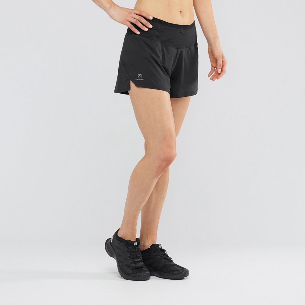 SALOMON UK SENSE - Womens Shorts Black,ZMJS46721